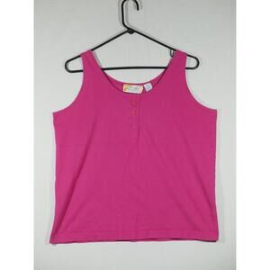 Victoria Harbor Tank Top Women's Large Pink Vintage